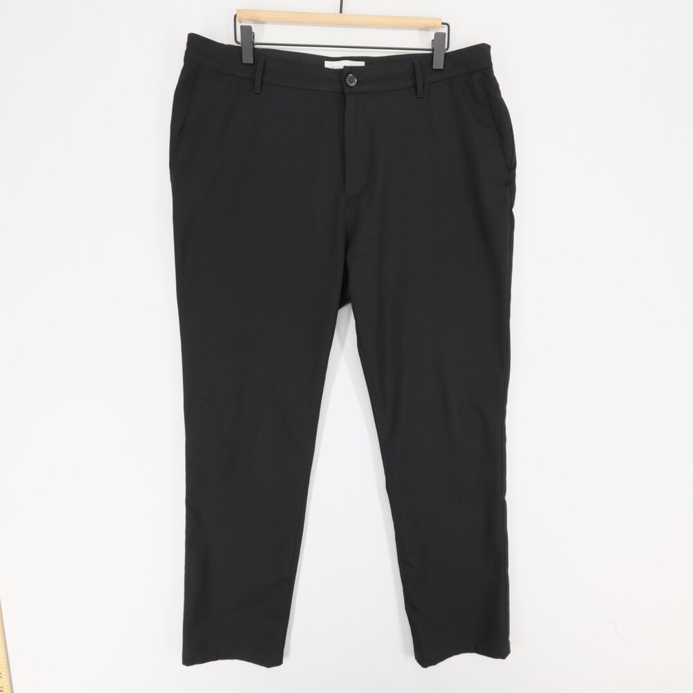 Mott and Bow Tech Trouser Pants Mens 36x30 Black Performance Stretch Chino